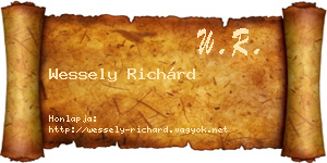 Wessely Richárd névjegykártya